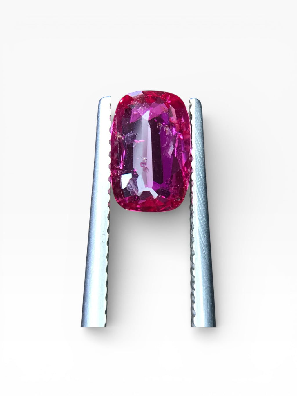 1.48 ct Natural Unheated Ruby - Cushion Cut Vivid Pinkish-Red Loose Gemstone