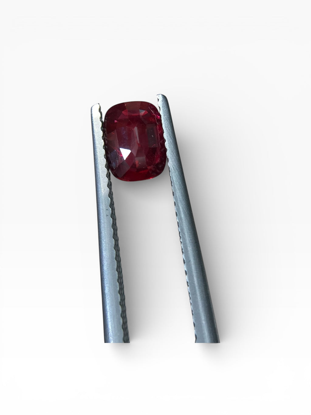 1.28 ct Natural Unheated Ruby - Cushion Cut Vivid Red Loose Gemstone