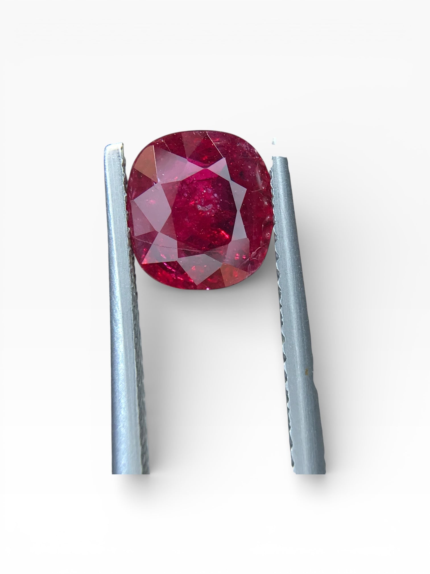 2.03 ct Natural Unheated Ruby - Oval Cut Intense Red Loose Gemstone