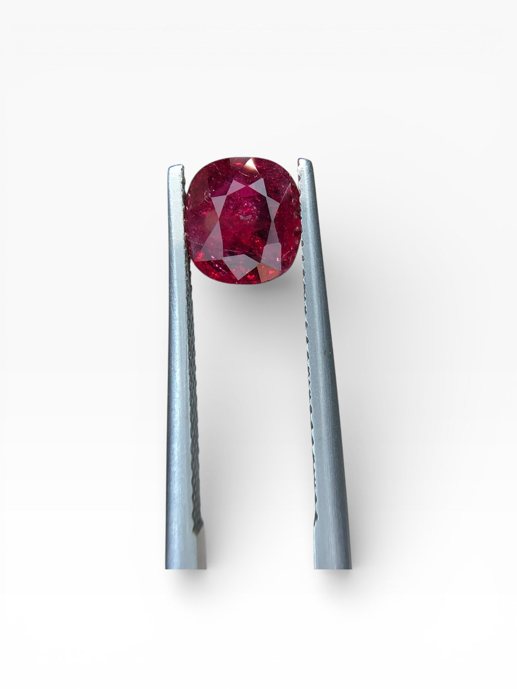 2.03 ct Natural Unheated Ruby - Oval Cut Intense Red Loose Gemstone