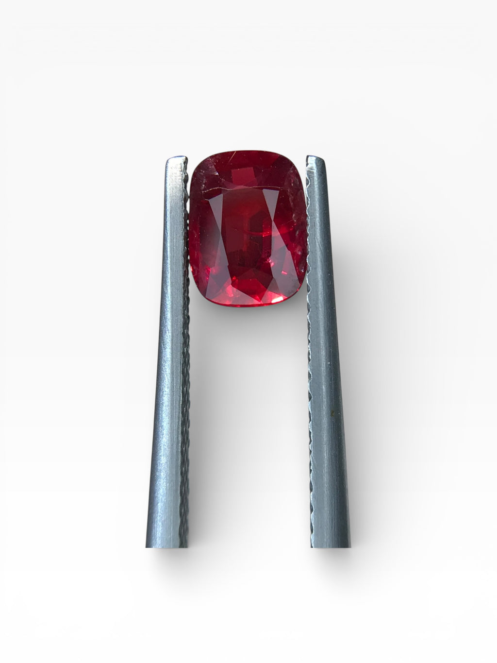 1.28 ct Natural Unheated Ruby - Cushion Cut Vivid Red Loose Gemstone