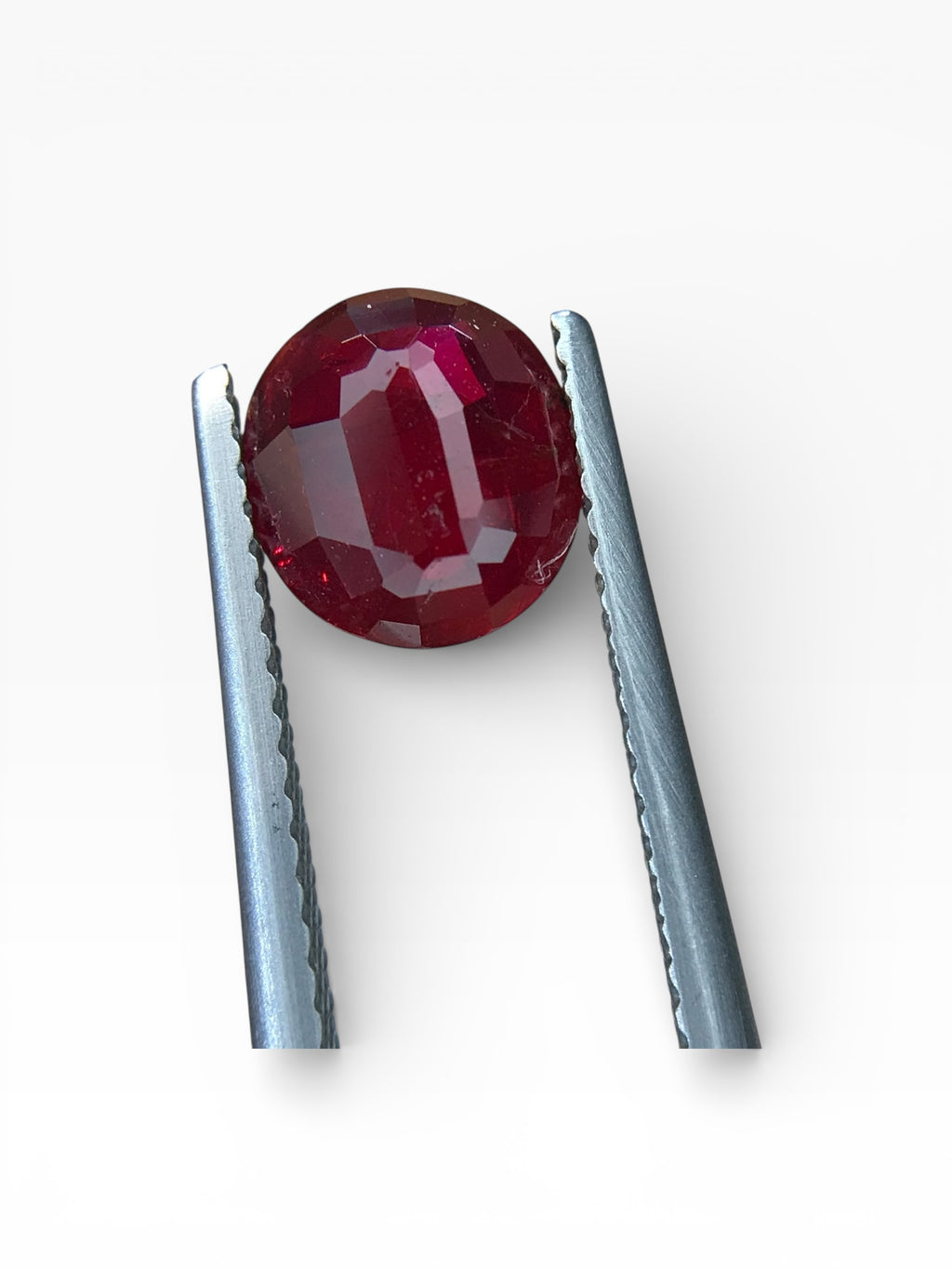 2.08 ct Natural Unheated Ruby - Oval Cut Vivid Red Loose Gemstone