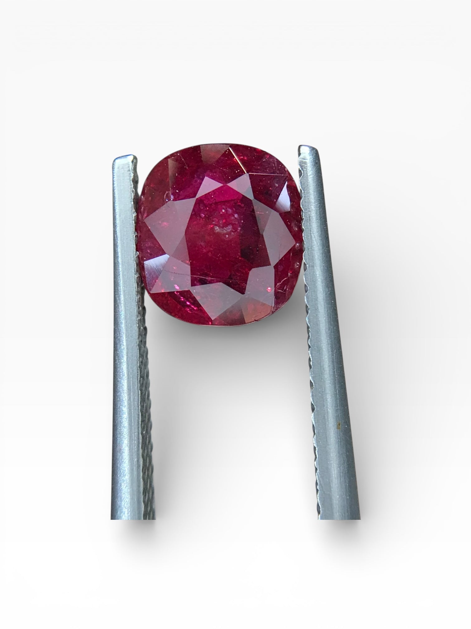 2.03 ct Natural Unheated Ruby - Oval Cut Intense Red Loose Gemstone