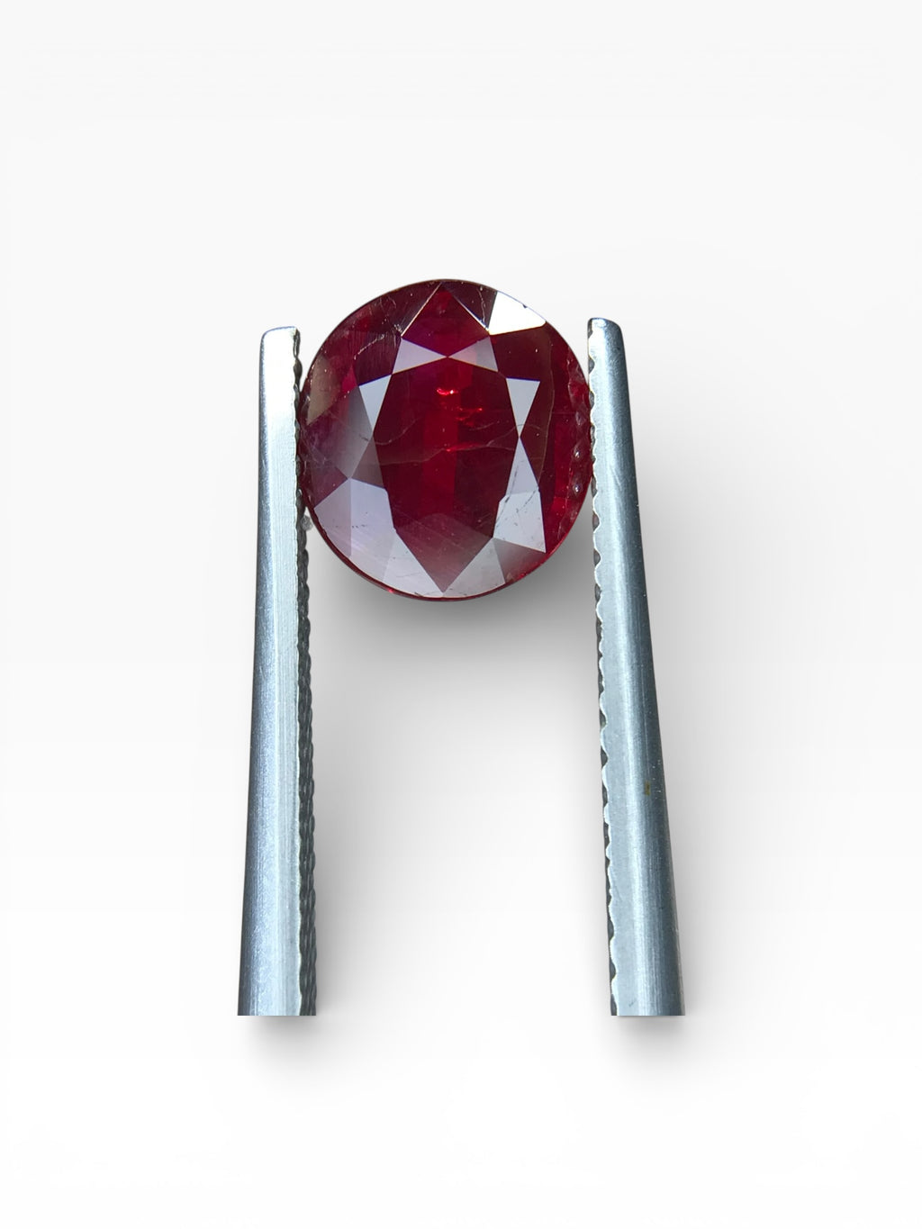 2.08 ct Natural Unheated Ruby - Oval Cut Vivid Red Loose Gemstone