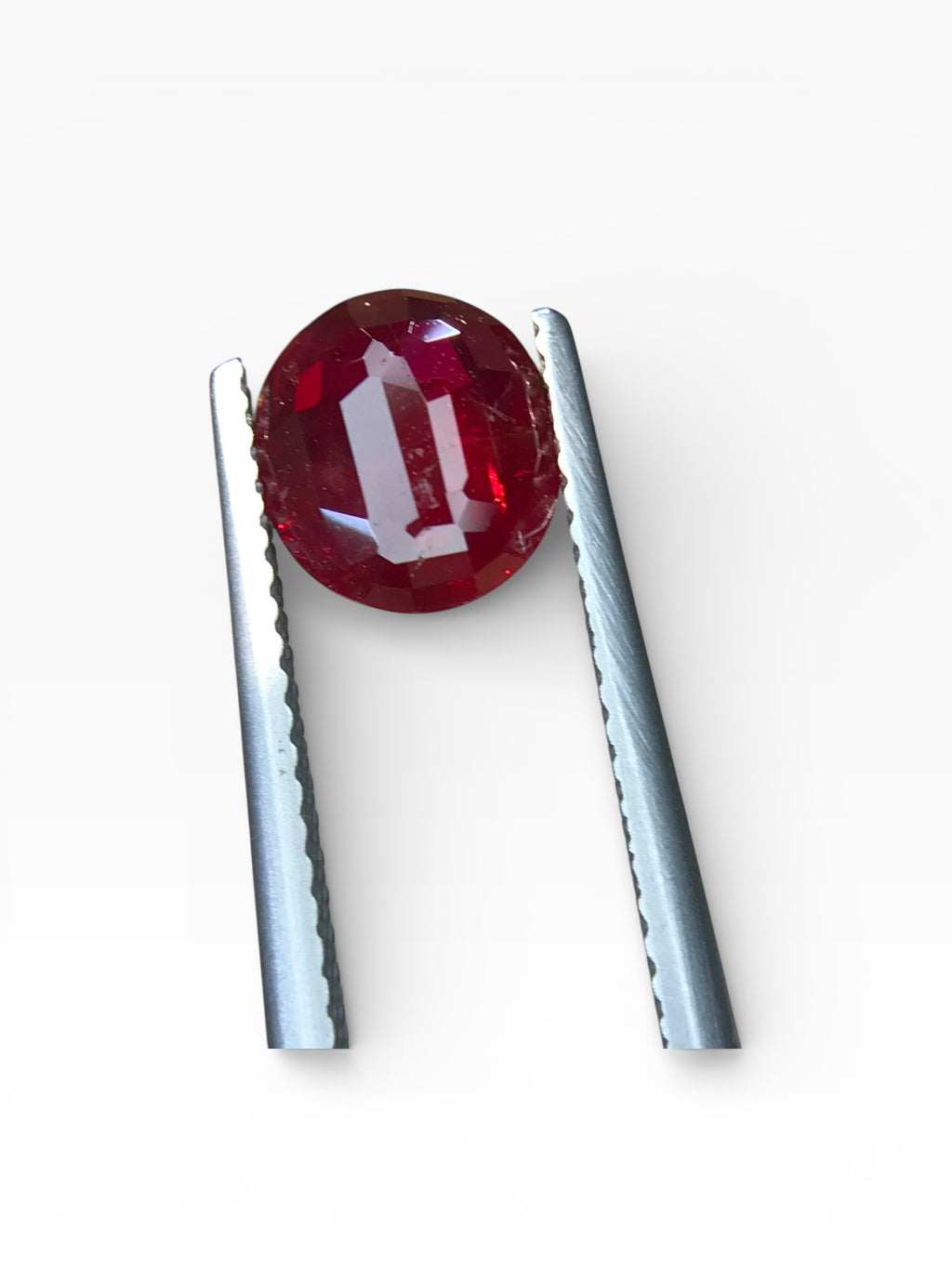 2.08 ct Natural Unheated Ruby - Oval Cut Vivid Red Loose Gemstone