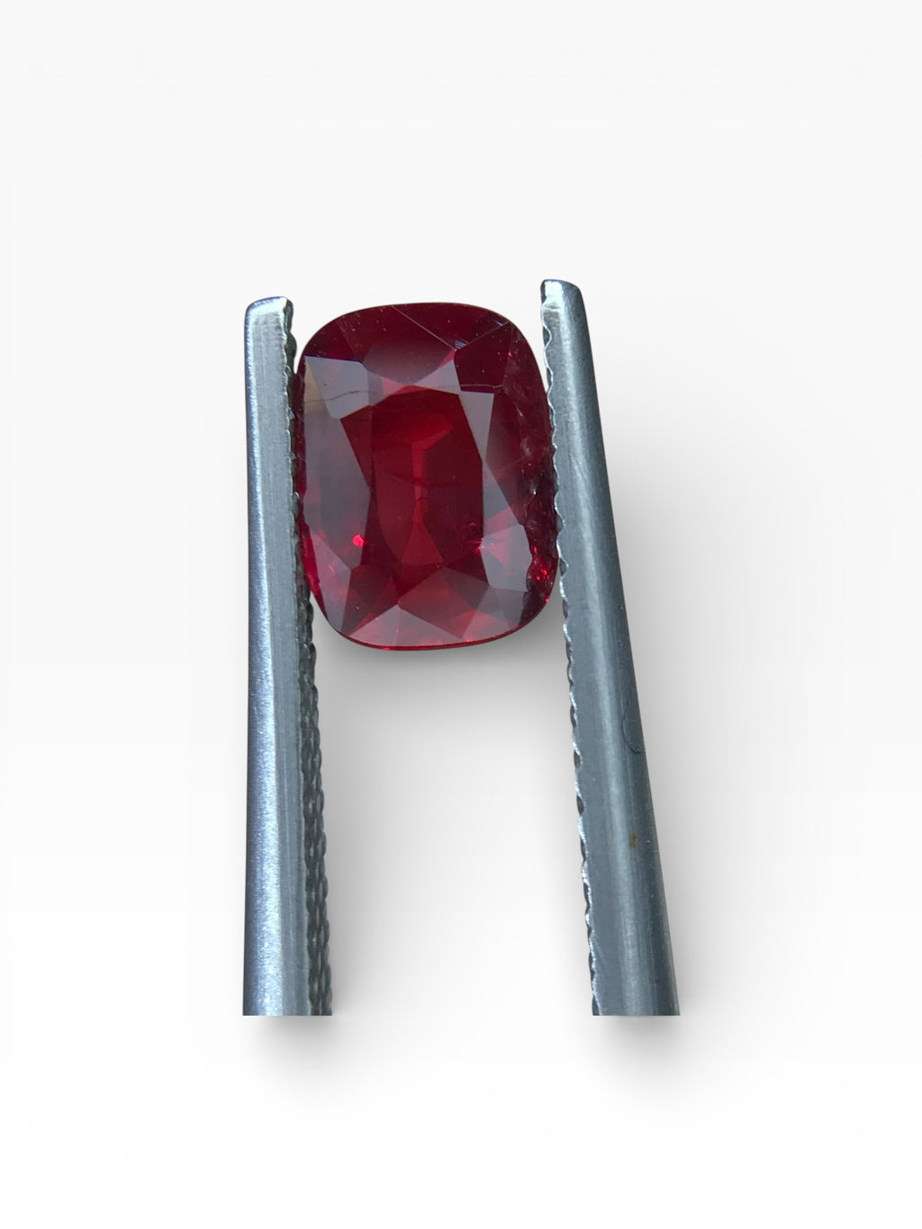 1.28 ct Natural Unheated Ruby - Cushion Cut Vivid Red Loose Gemstone