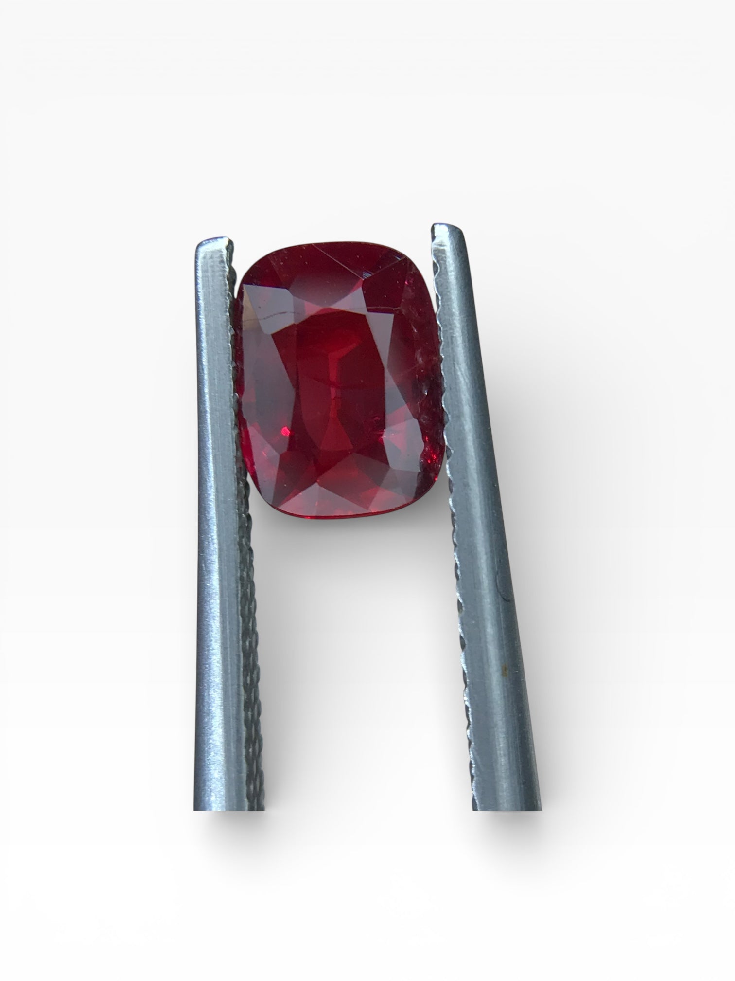 1.28 ct Natural Unheated Ruby - Cushion Cut Vivid Red Loose Gemstone