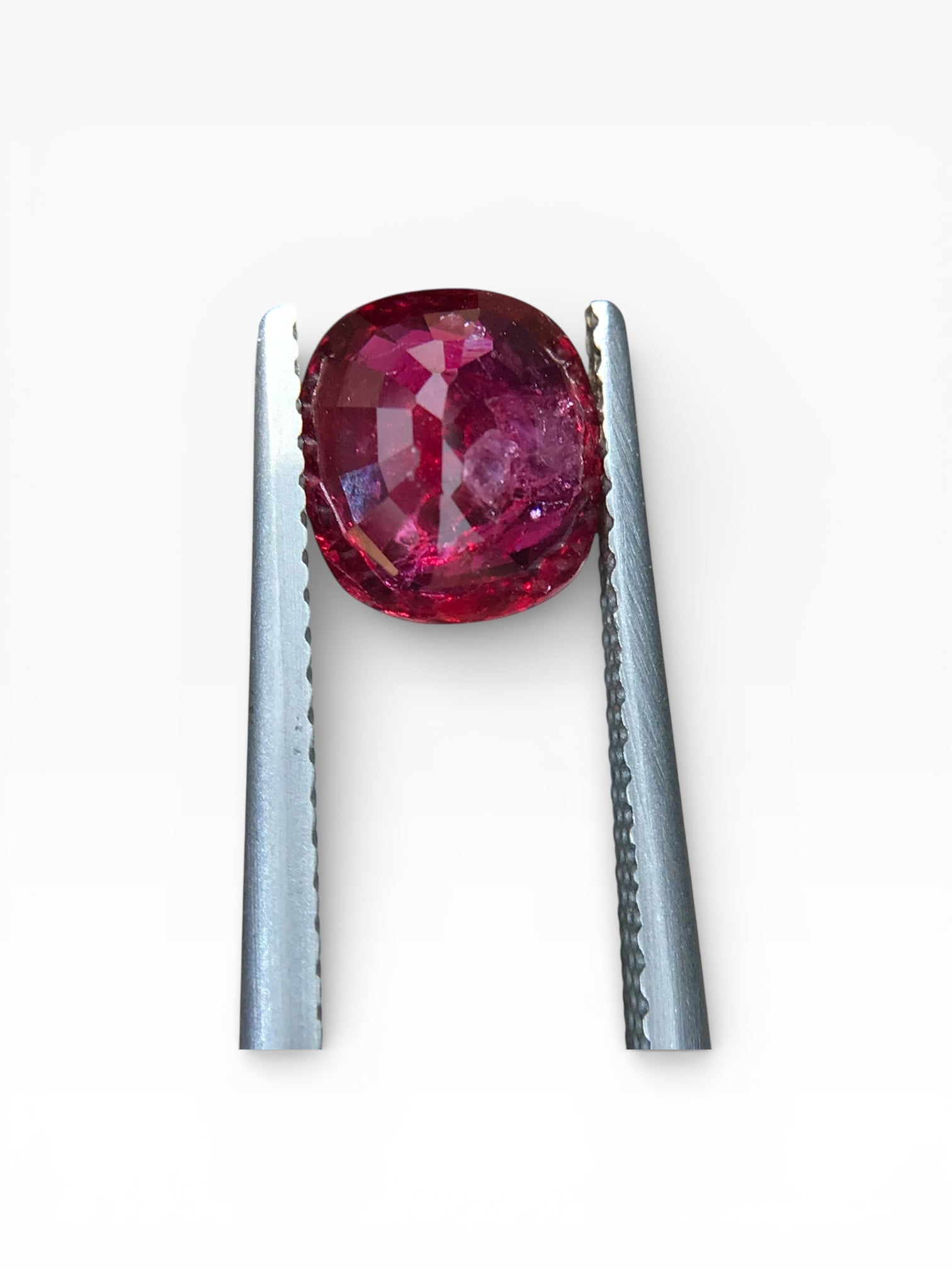 2.03 ct Natural Unheated Ruby - Oval Cut Intense Red Loose Gemstone