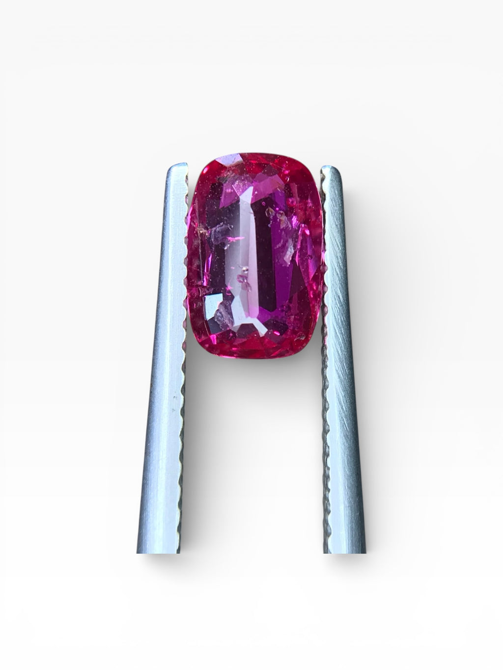 1.48 ct Natural Unheated Ruby - Cushion Cut Vivid Pinkish-Red Loose Gemstone