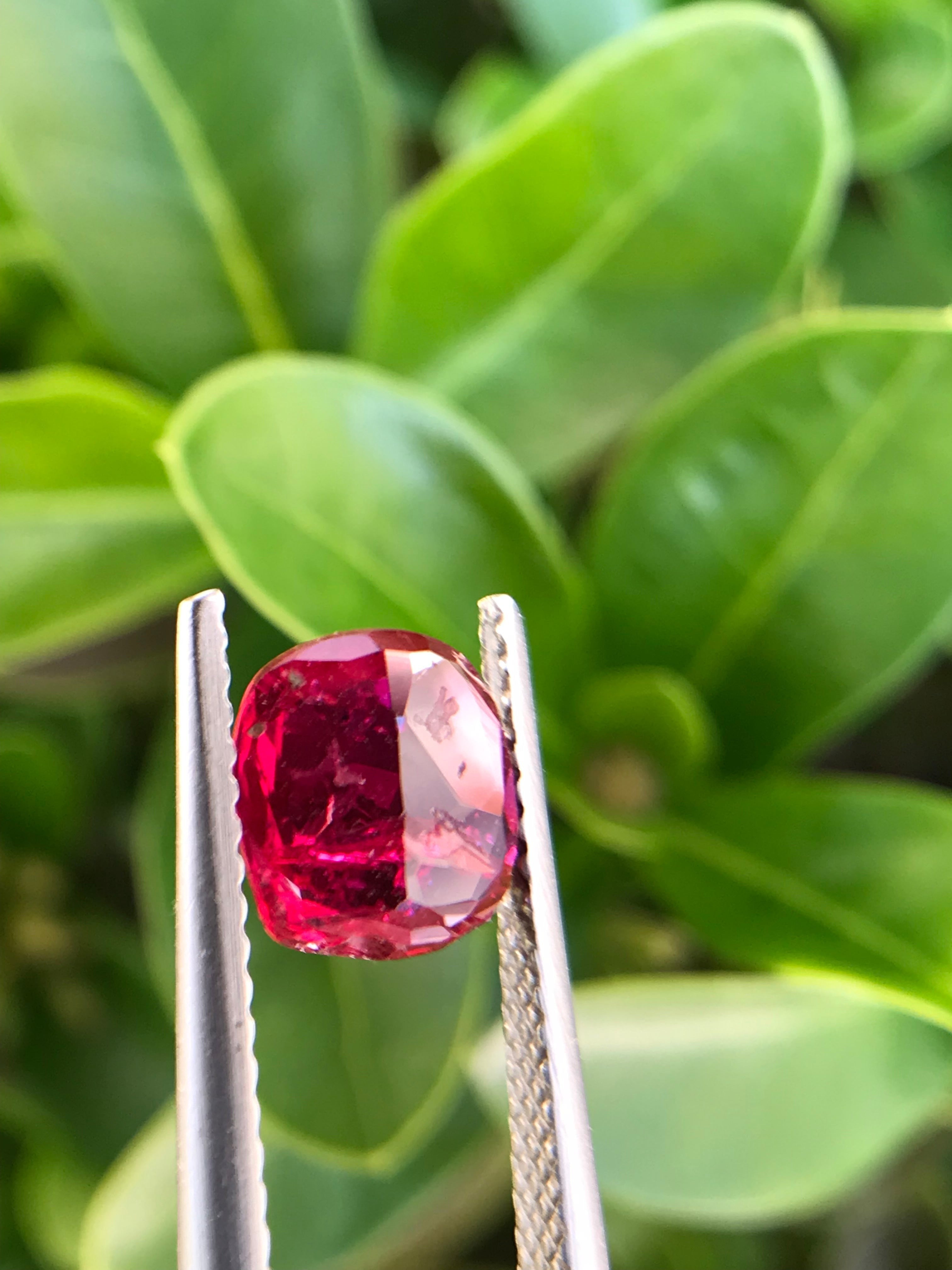 2.03 ct Natural Unheated Ruby - Cushion Cut Vivid Red Loose Gemstone