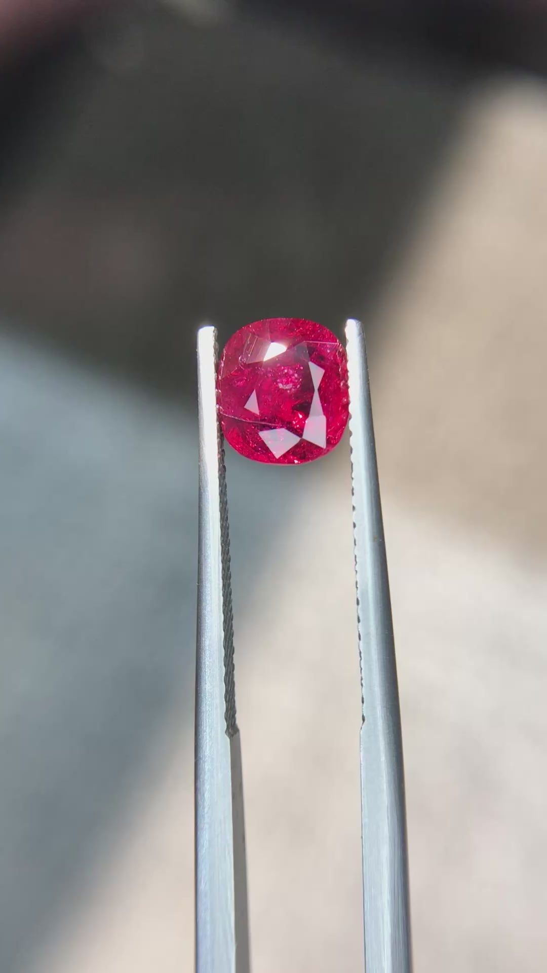 2.03 ct Natural Unheated Ruby - Oval Cut Intense Red Loose Gemstone