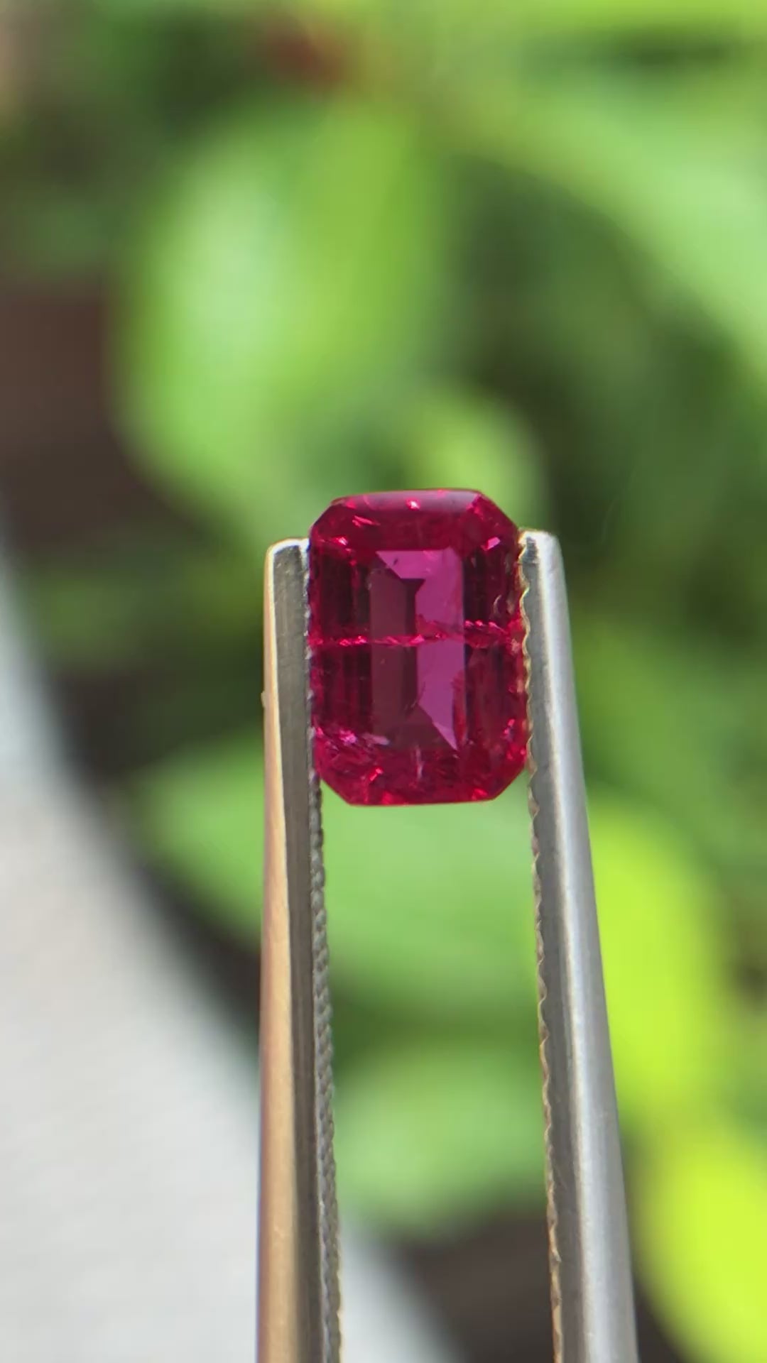 1.00 ct Natural Unheated Pigeon Blood Ruby - Emerald Cut Vivid Red Loose Gemstone, CGRL Certified, Mozambique