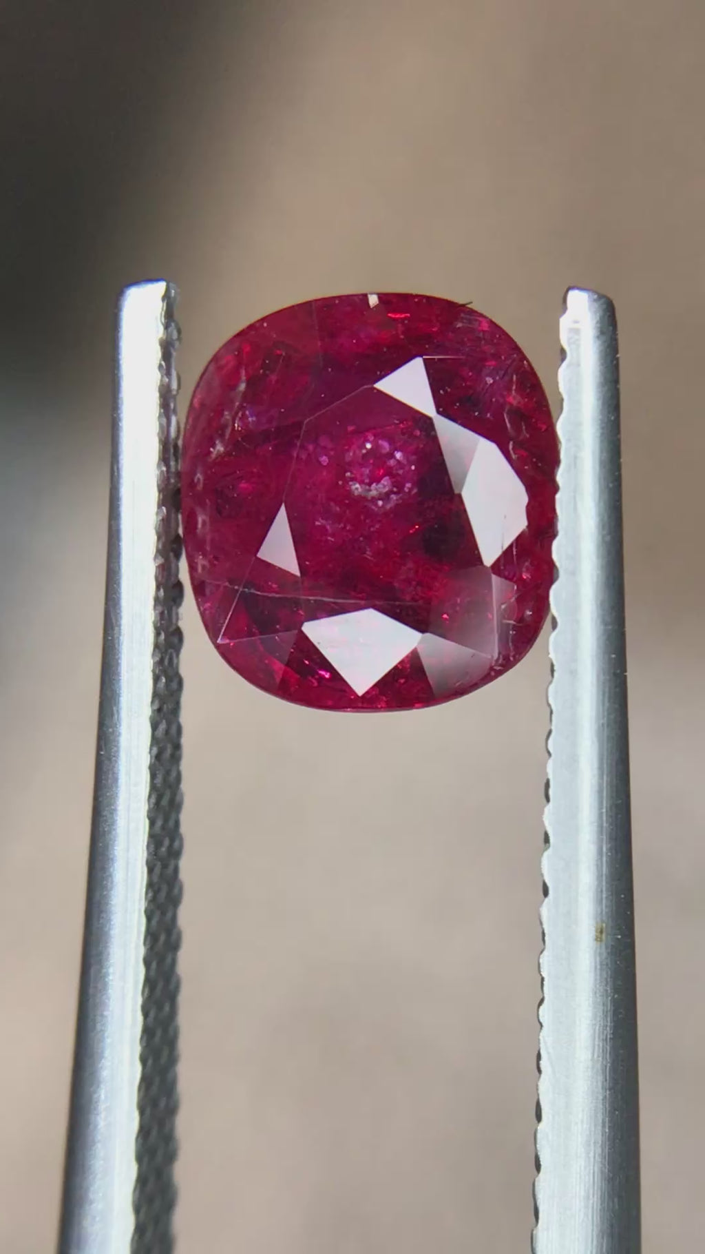 2.03 ct Natural Unheated Ruby - Oval Cut Intense Red Loose Gemstone