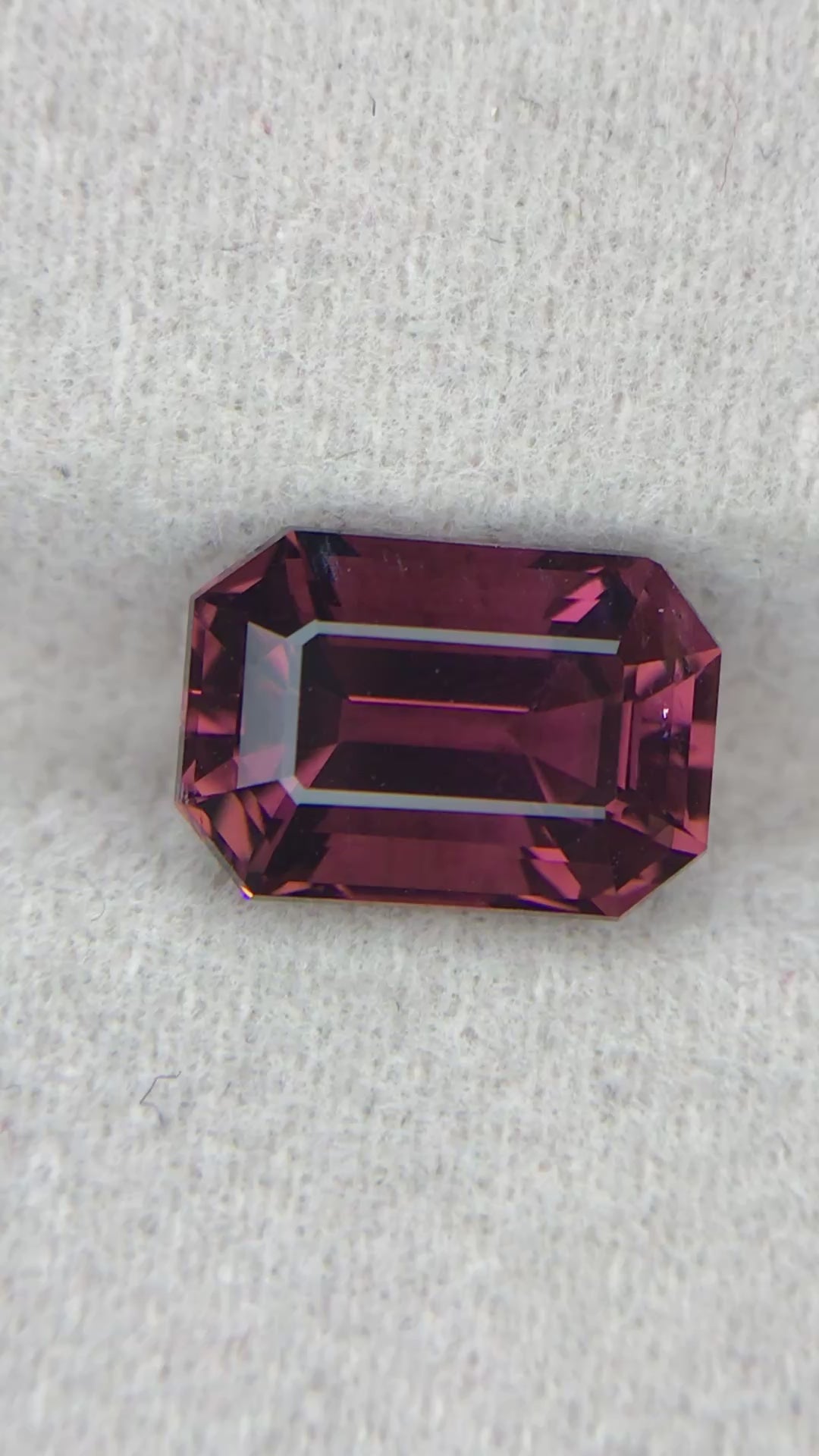 3.6 ct Natural Pink Tourmaline - Emerald Cut Vivid Pink Loose Gemstone