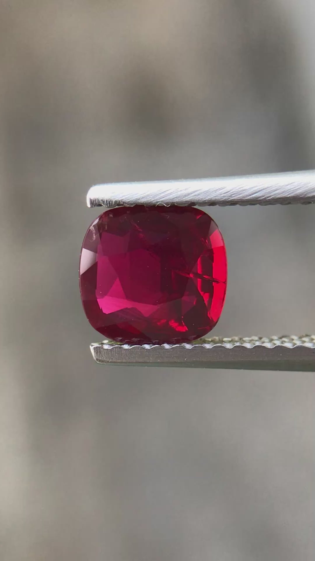 1.06 ct Natural Unheated Ruby - Cushion Cut Vivid Red Loose Gemstone