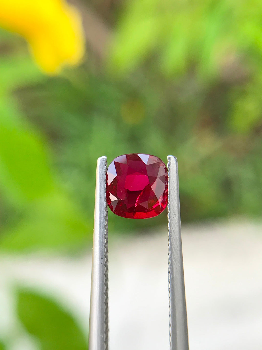 Shiza Gems 1.06 ct cushion cut vivid red unheated natural ruby gemstone
