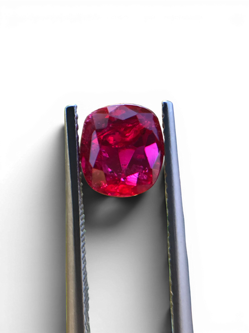Shiza Gems 2.03 ct cushion cut vivid red unheated natural ruby gemstone