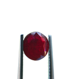 Shiza Gems 2.04 ct round cut vivid red unheated natural ruby gemstone.