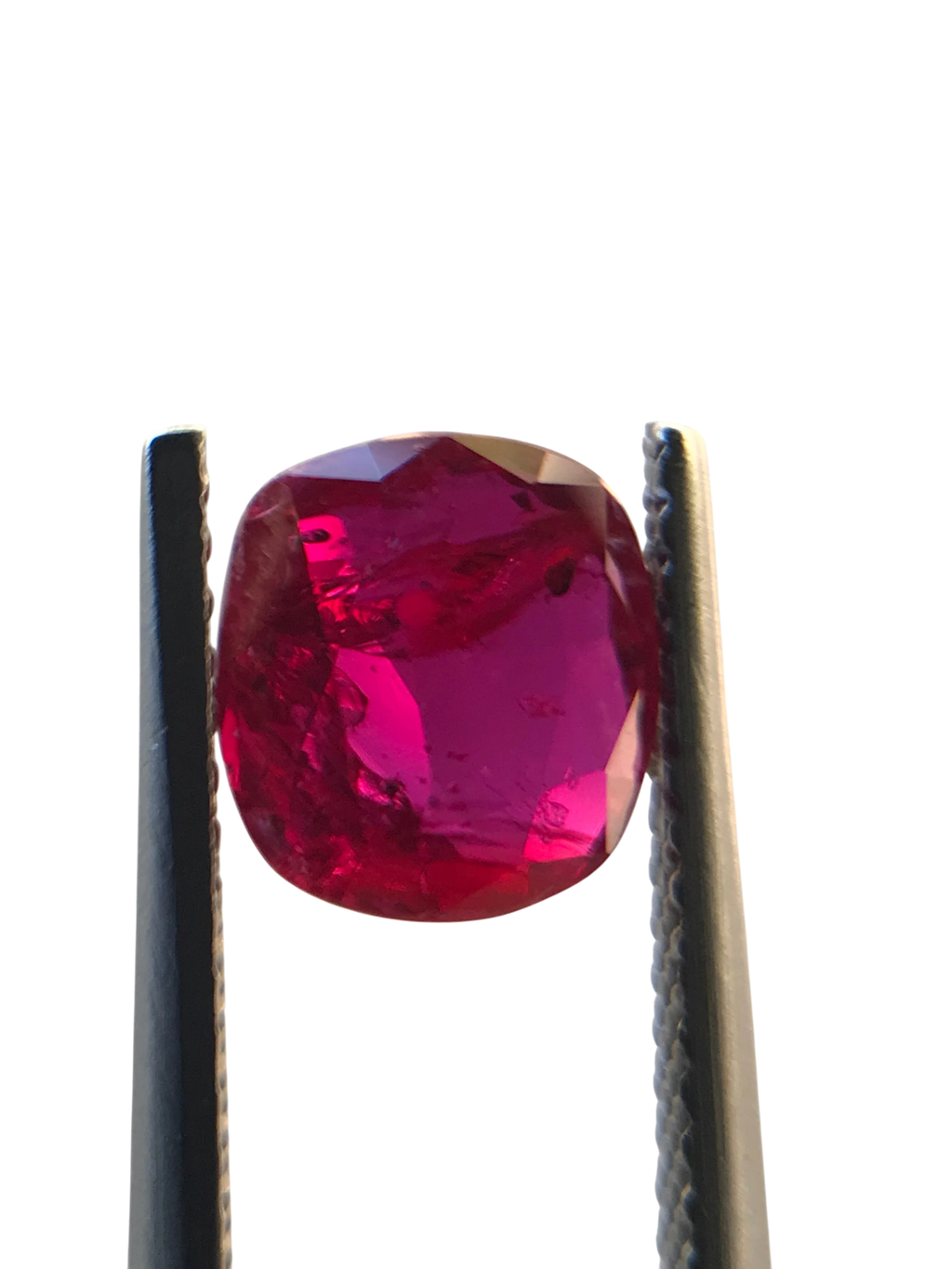 Shiza Gems 2.03 ct cushion cut vivid red unheated natural ruby gemstone