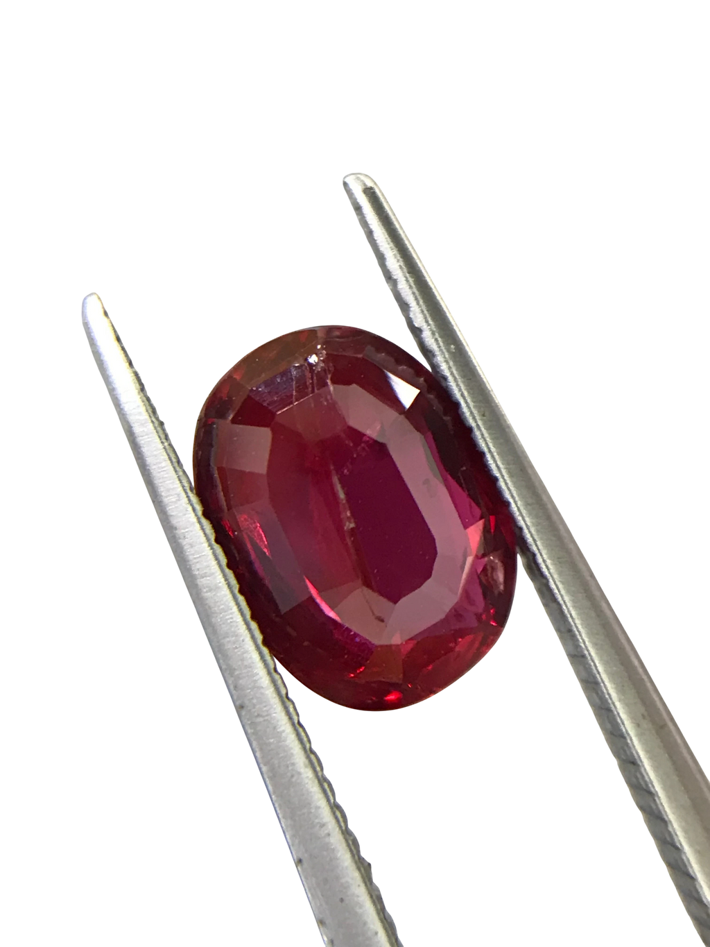 Shiza Gems 2.05 ct oval-cut natural unheated Pigeon Blood ruby, vivid red color, AIGS certified loose gemstone.
