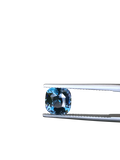 Shiza Gems 2.70 ct cushion cut bi-color spinel gemstone, teal-blue to lighter tones, for custom jewelry.