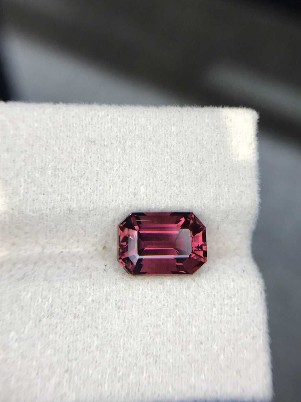Shiza Gems 3.6 ct natural pink tourmaline, emerald cut vivid pink loose gemstone.