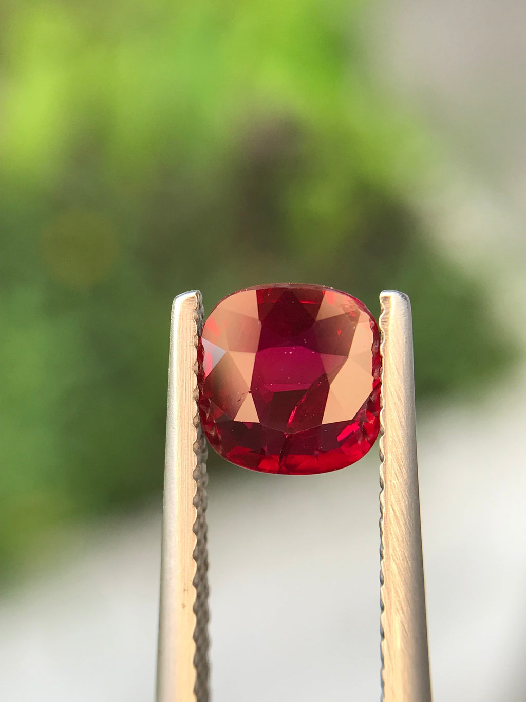 Shiza Gems 1.06 ct cushion cut vivid red unheated natural ruby gemstone